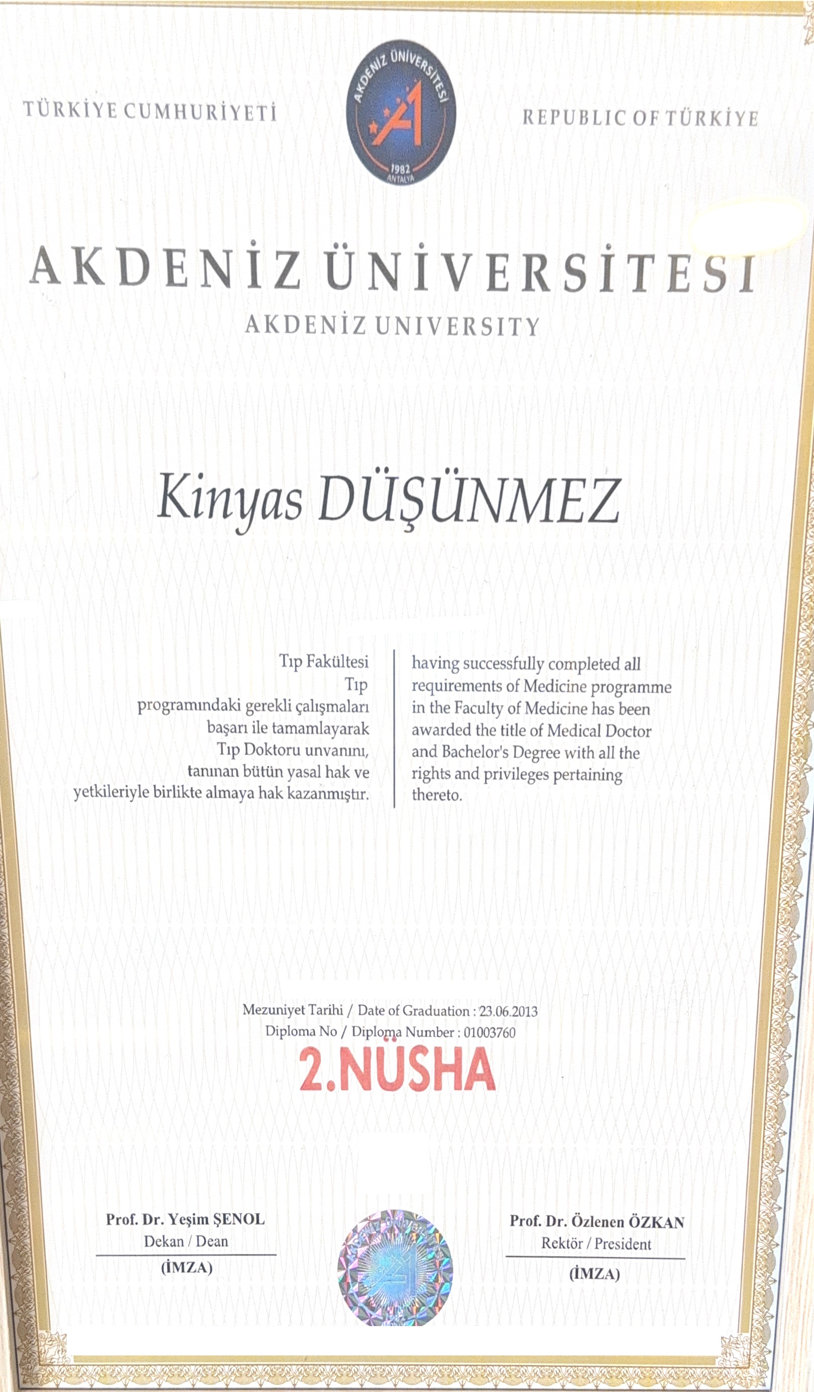 Tıp Diploması
